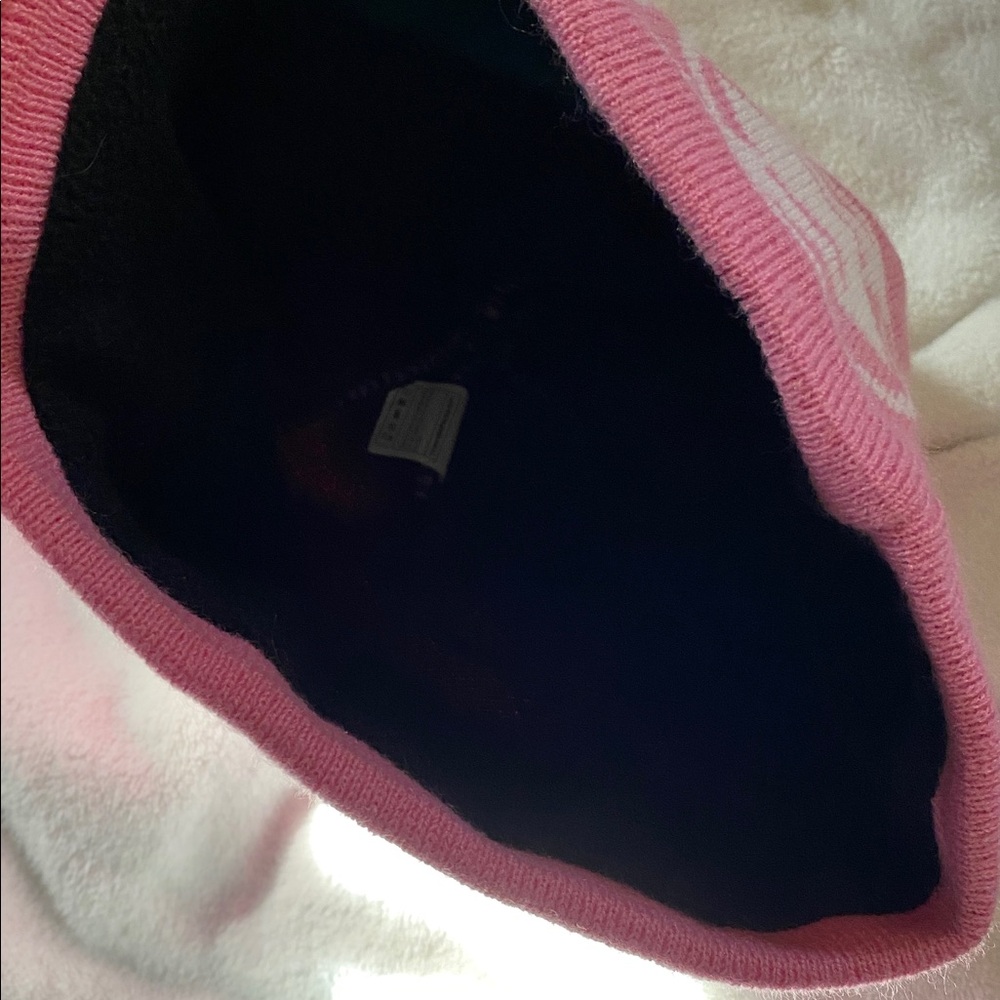 Pink Knit Beanie Hat - Picture 3 of 4